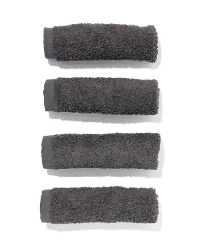 4 serviettes pour le visage 30x30 grises - qualit&eacute; &eacute;paisse - 5210074 - HEMA