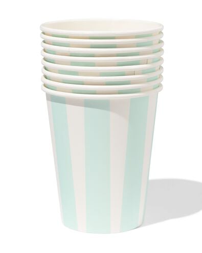 gobelets 250ml carton rayures - lot de 8 - 14250443 - HEMA