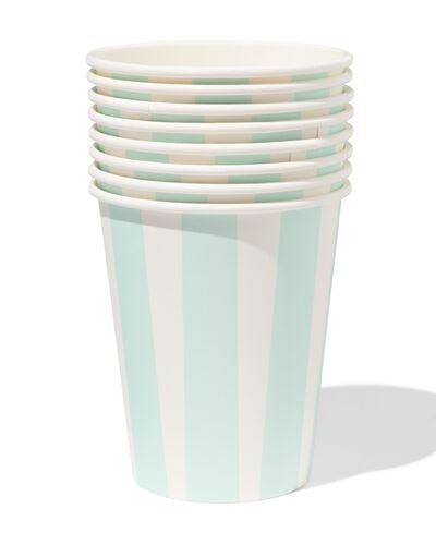 gobelets 250ml carton rayures - lot de 8 - 14250443 - HEMA