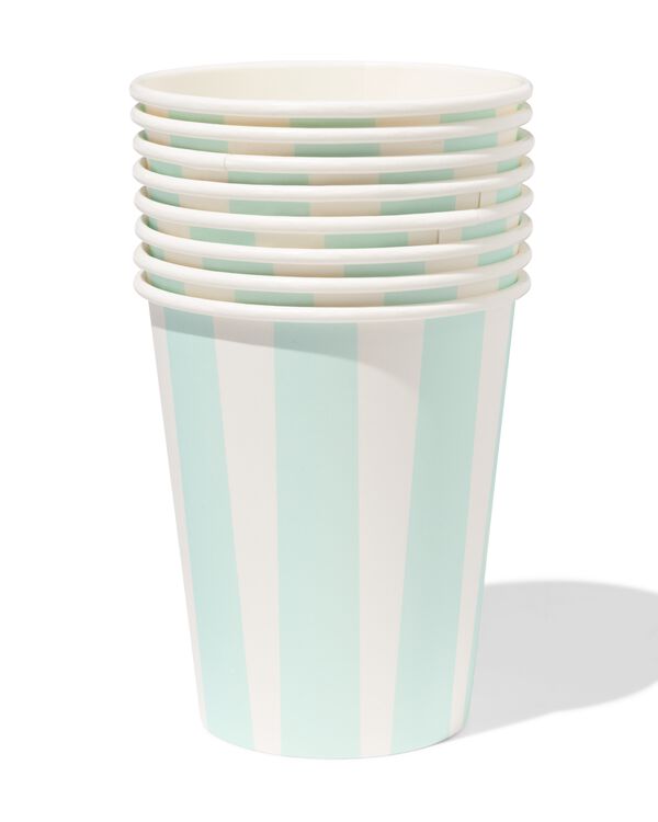 Becher, 250 ml, Pappe, gestreift &ndash; 8 St&uuml;ck - 14250443 - HEMA