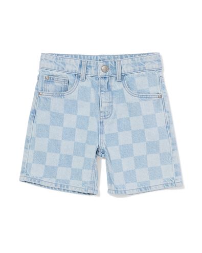 short enfant coupe droite blocs bleu bleu - 30717202BLUE - HEMA