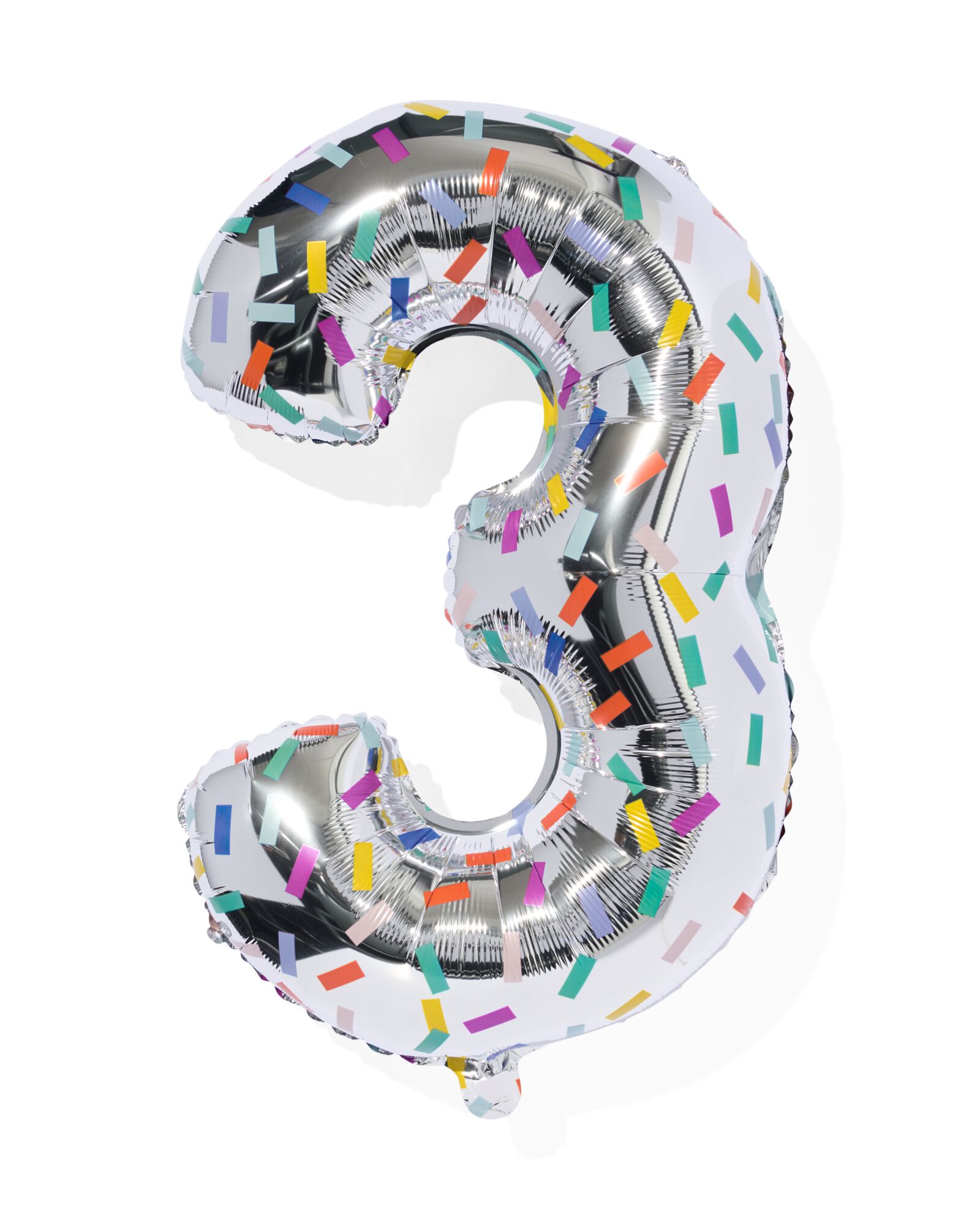 ballon alu chiffres 0-9 confettis XL argent&eacute; 3 - 14250030 - HEMA