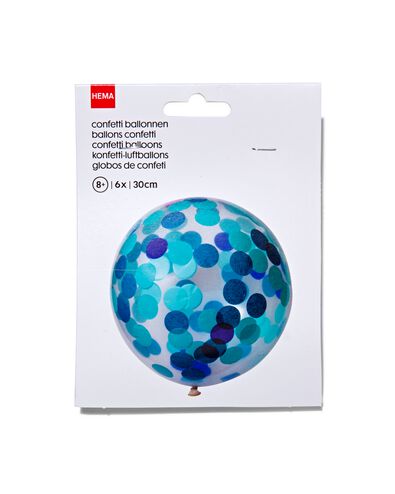 6 ballons confetti - 14230002 - HEMA