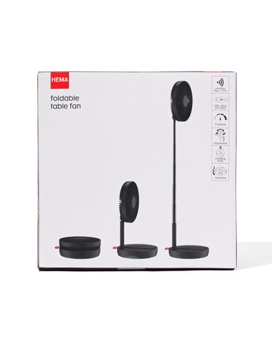 Klappbarer Tischventilator, kabellos, &Oslash; 21 cm - 80200024 - HEMA