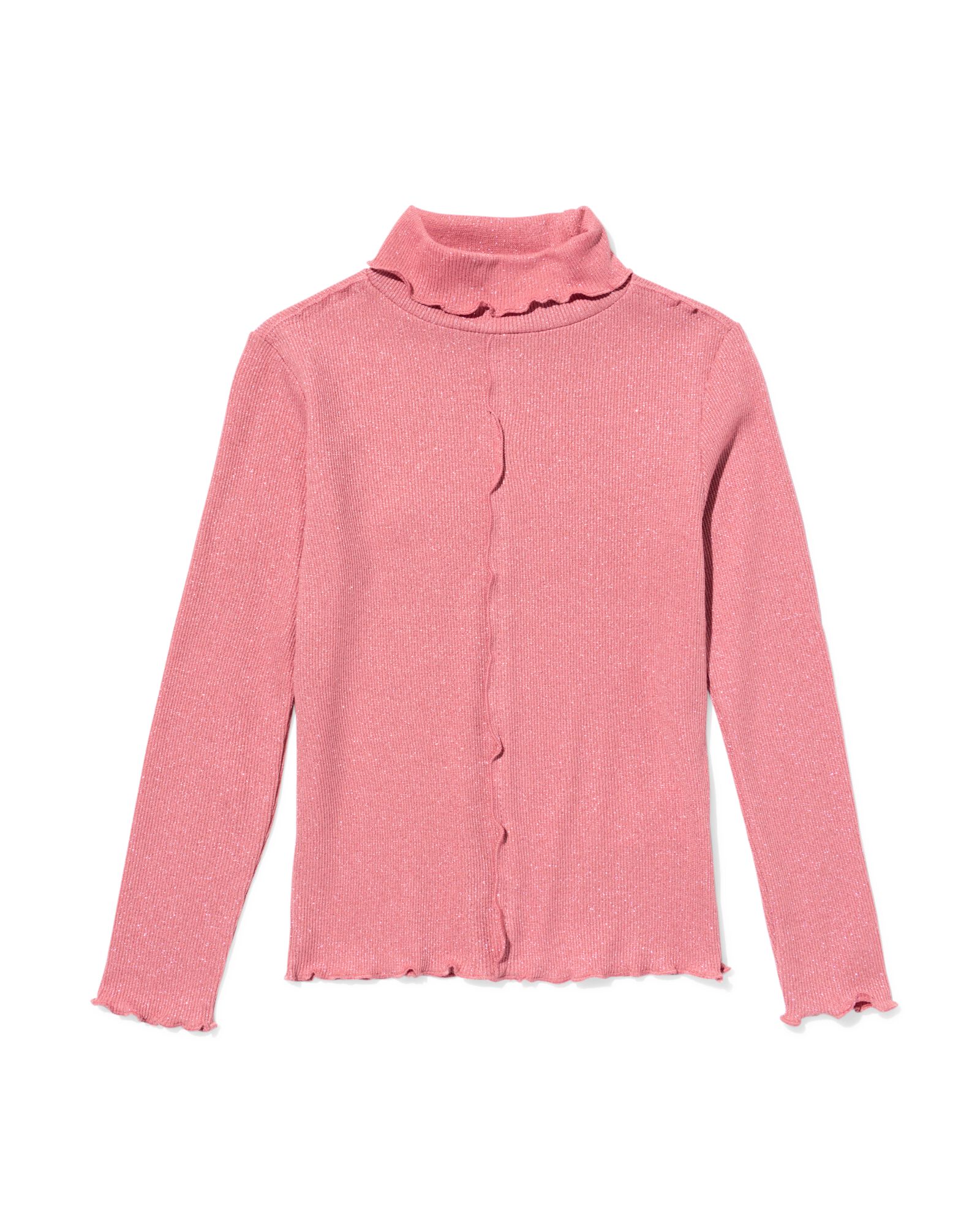 kindertop rib glitter roze - 30826704PINK - HEMA