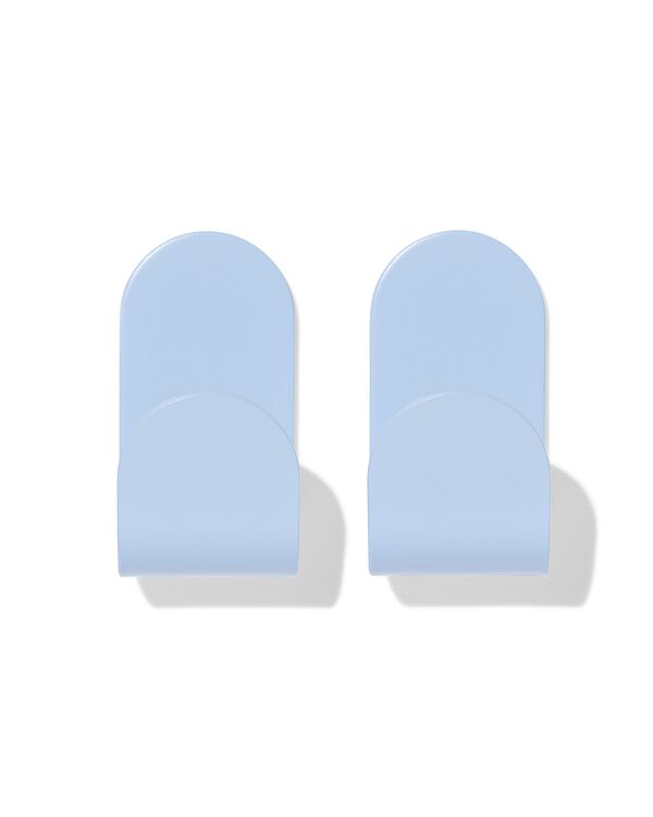 plakhaken lichtblauw - 2 stuks - 80300164 - HEMA