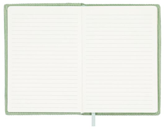 Notizbuch, DIN A5, liniert, Stoff, grün - 14100238 - HEMA