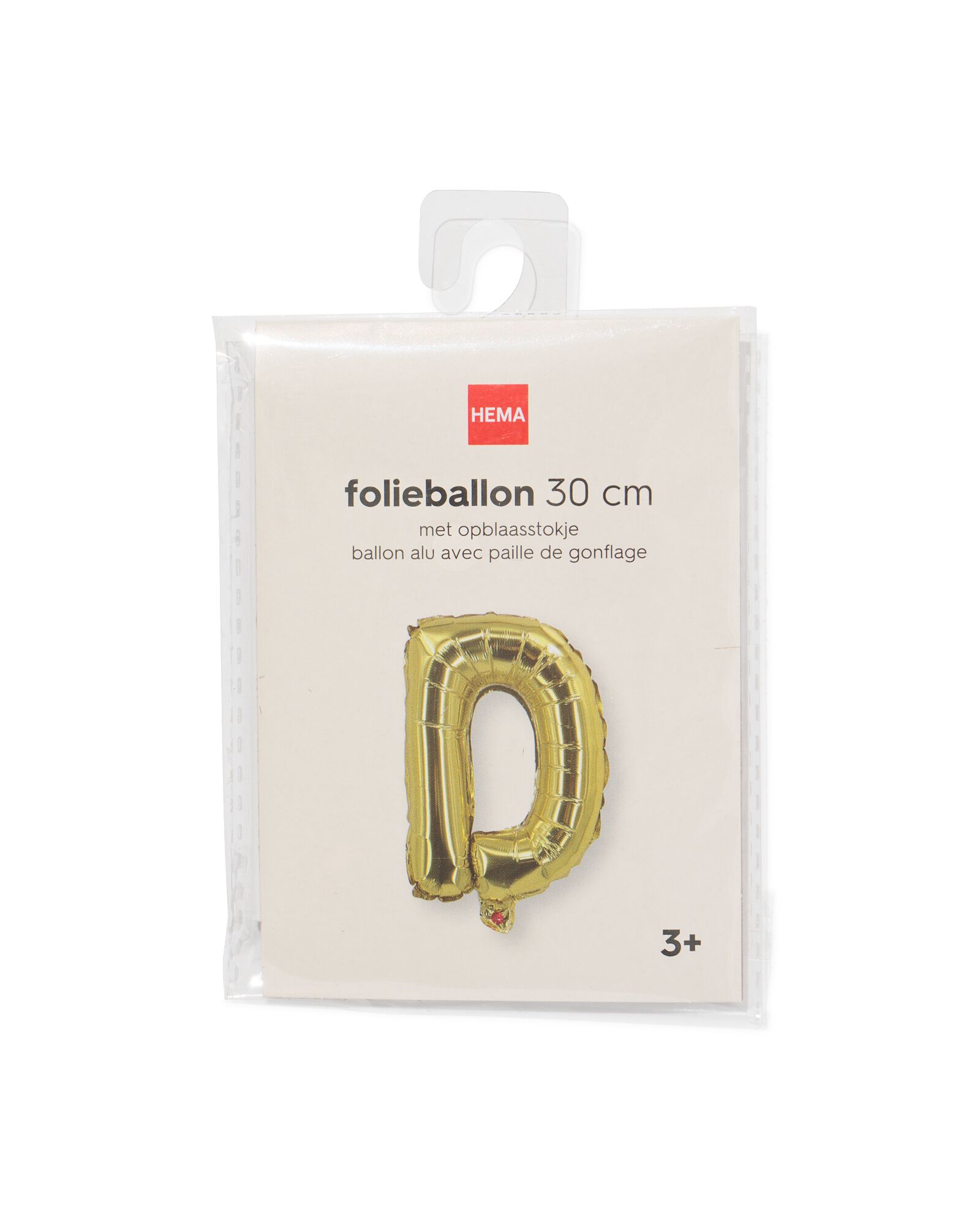 Folienballon Buchstabe D, 30 cm, Gold - 14260034 - HEMA