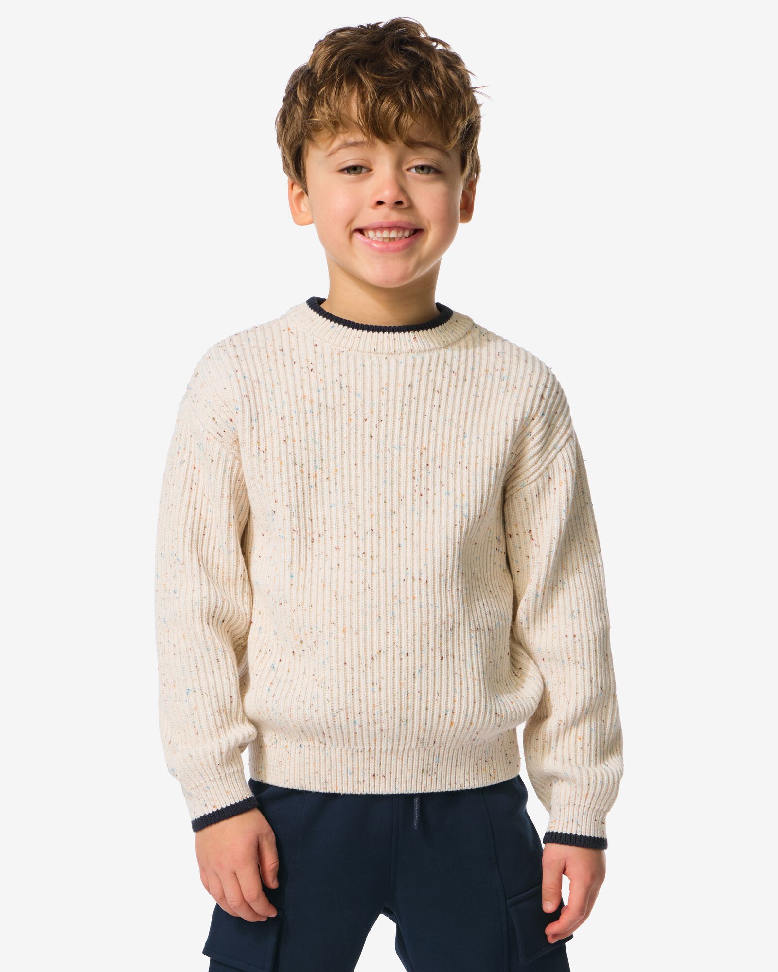 kindertrui grofgebreid ecru - 30711204ECRU - HEMA