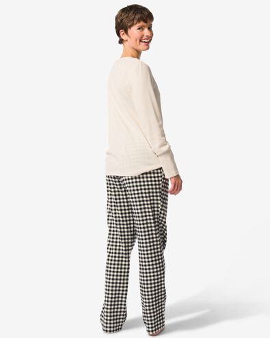 Damenpyjama kariert schwarz schwarz - 23401040BLACK - HEMA