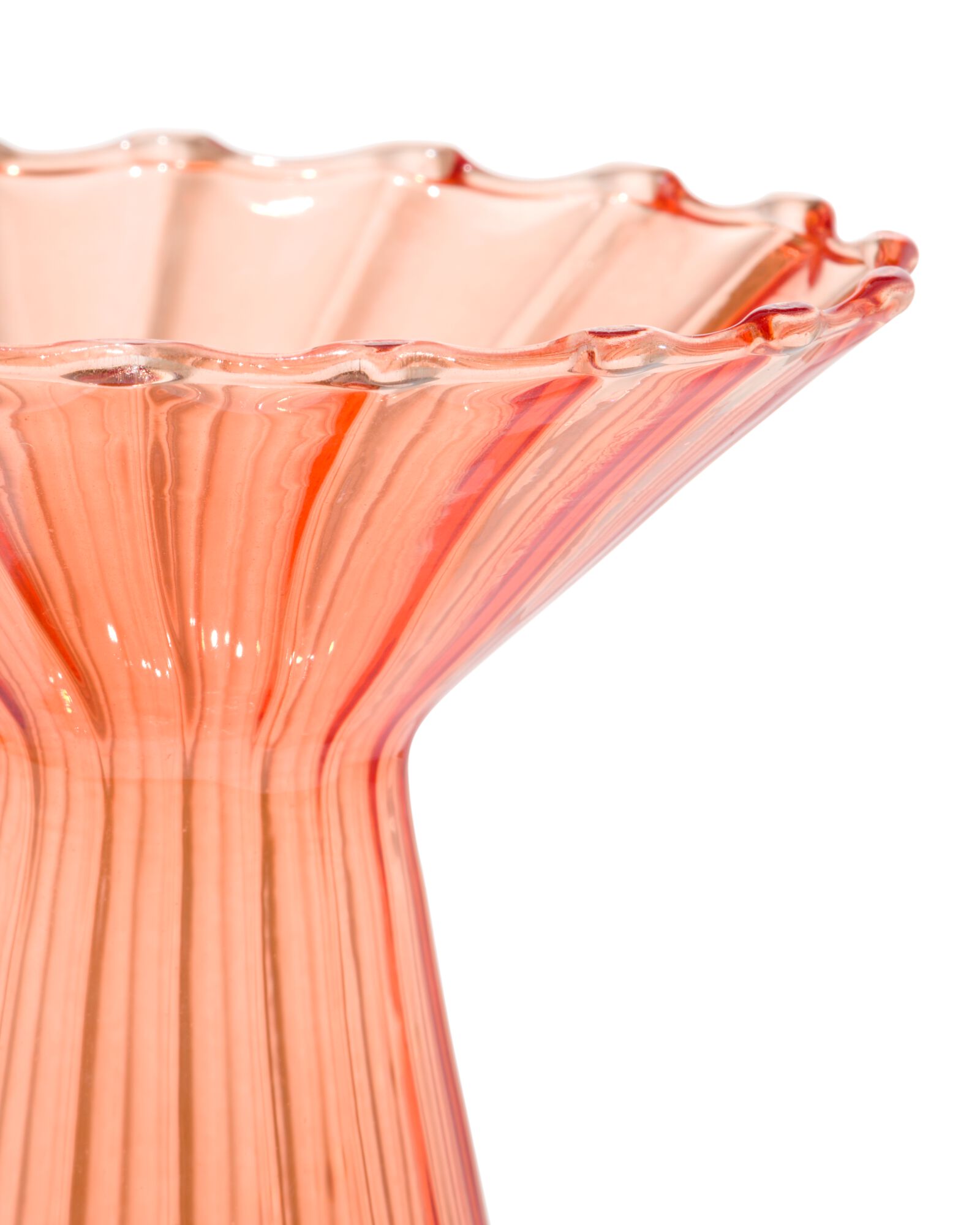 vase pour b&acirc;tonnets parfum&eacute;s ⌀10x12cm verre &agrave; collerette orange - 13507534 - HEMA