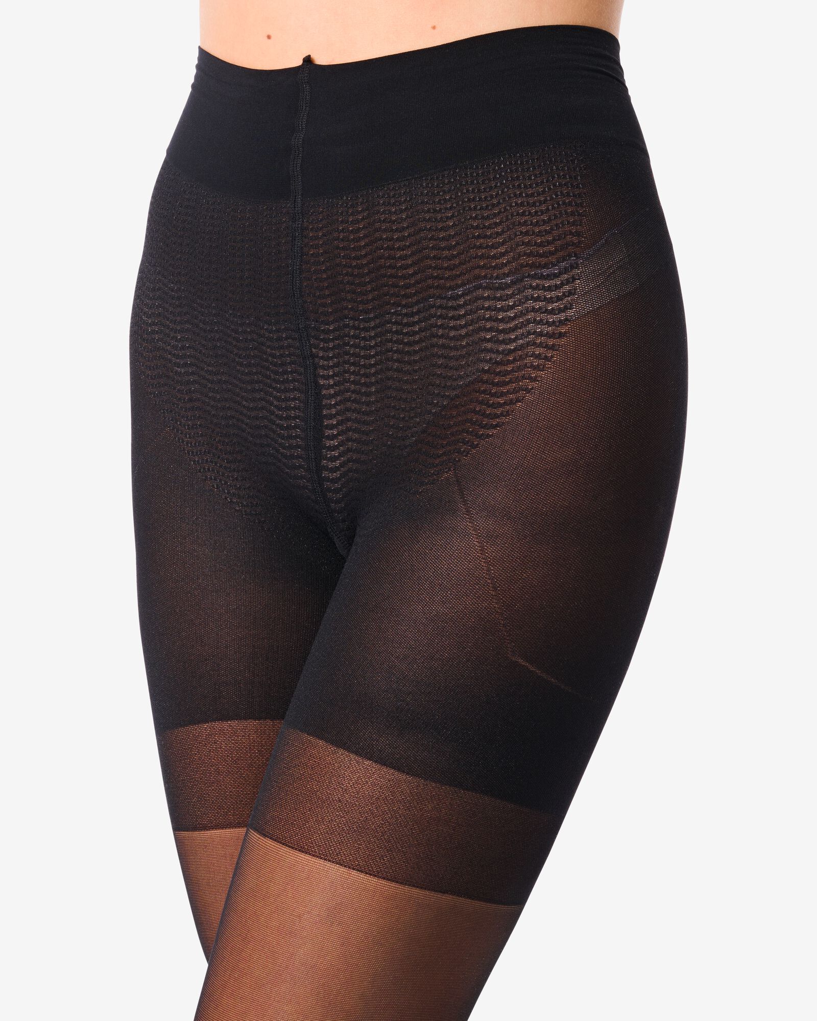 ultimate control panty glans 40denier zwart zwart - 4060135BLACK - HEMA