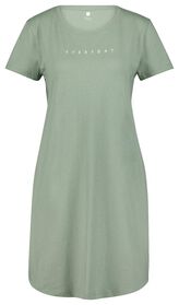 chemise de nuit femme flair coton vert vert - 1000026649 - HEMA