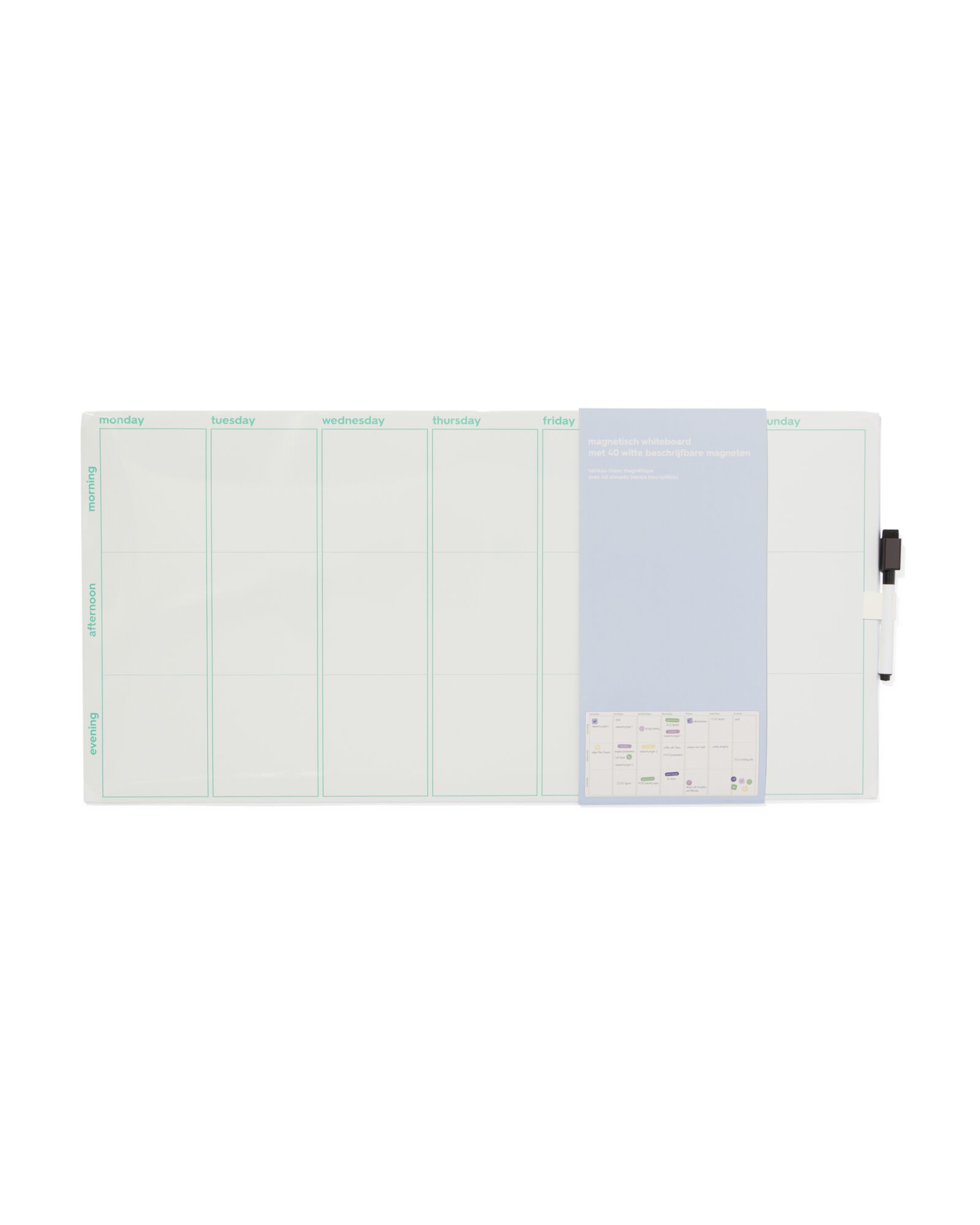 semainier magn&eacute;tique tableau blanc 30x60 - 14870041 - HEMA