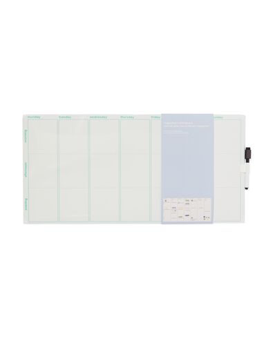 semainier magn&eacute;tique tableau blanc 30x60 - 14870041 - HEMA