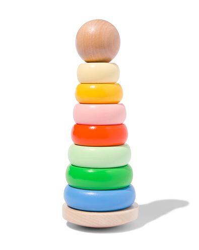 cylindre en bois tour &agrave; empiler 20 cm - 15130129 - HEMA