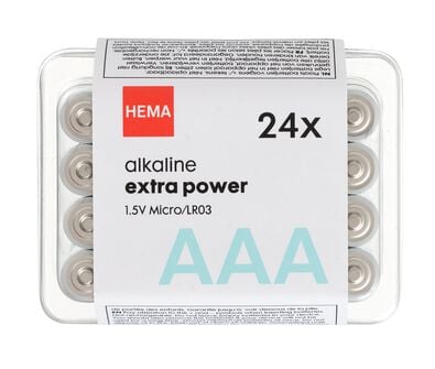 AAA alkaline extra power batterijen - 24 stuks - 41290260 - HEMA