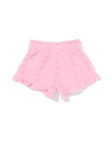 babyshort comfy fit broderie roze roze - 33004180PINK - HEMA