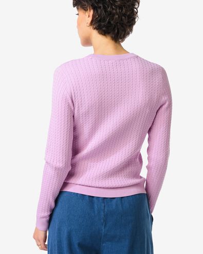 Damen-Pullover, Livia, Zopfmuster lila - 36205280LILAC - HEMA