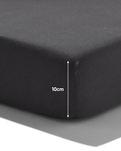 topper hoeslaken zacht katoen 160x200 donkergrijs - 5180078 - HEMA