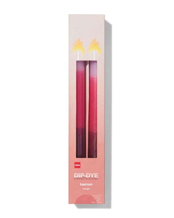 petites bougies longues dip-dye - 2 pi&egrave;ces - 13506102 - HEMA