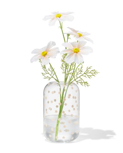 vase ⌀12x20cm verre fleurs - 61104544 - HEMA