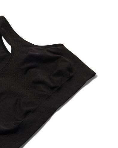 naadloze sporttop medium support zwart - 1000030850 - HEMA