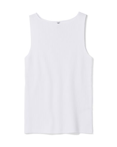 Damenshirt Rita gerippt  wei&szlig; - 36278965WHITE - HEMA