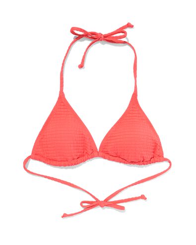 Damen-Triangel-Bikinioberteil korallfarben XS - 22351186 - HEMA