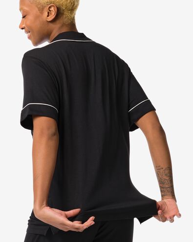t-shirt de nuit femme viscose noir XL - 23450184 - HEMA