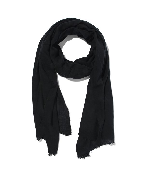 écharpe femme avec laine 200x60 noir - 1790025 - HEMA
