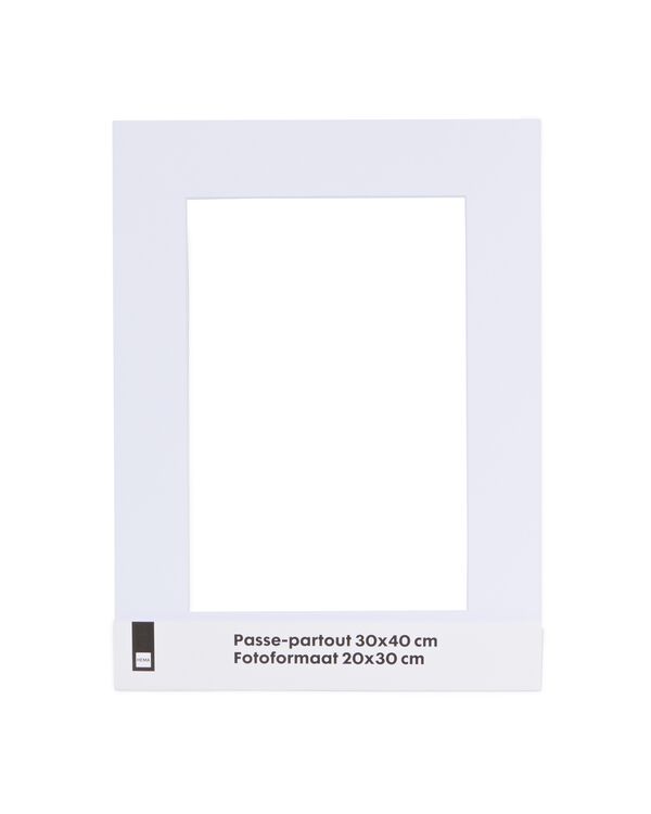 passepartout 30 x 40 cm wit 20 x 30 - 1000015255 - HEMA