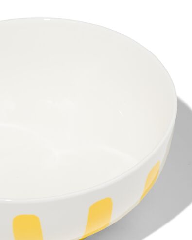 bol Ø15cm - new bone blanc et jaune - vaisselle dépareillée - 9650032 - HEMA