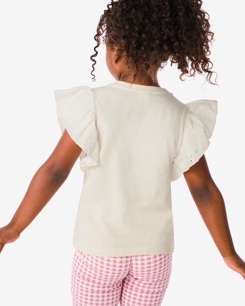 t-shirt enfant avec broderie blanc cassé blanc cassé - 1000030778 - HEMA