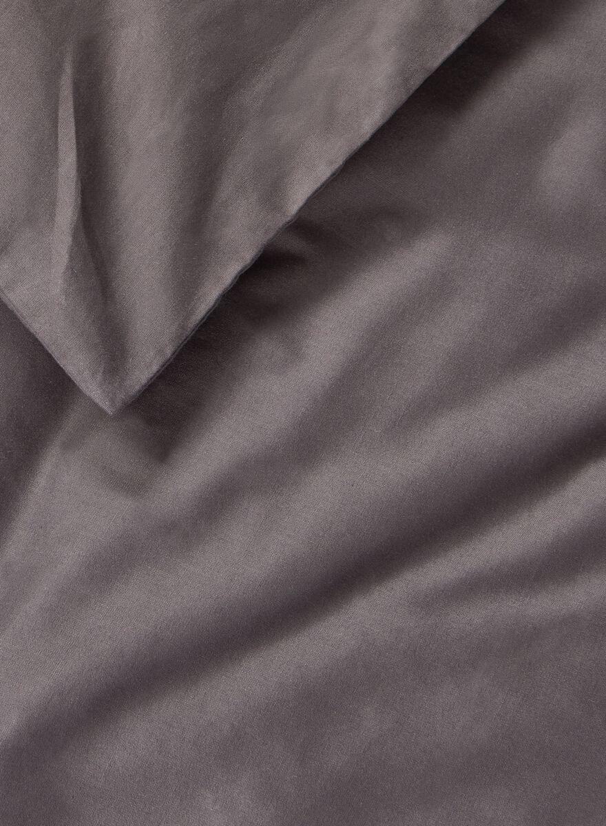Bettwäsche, Soft Cotton, einfarbig dunkelgrau dunkelgrau - 1000014135 - HEMA
