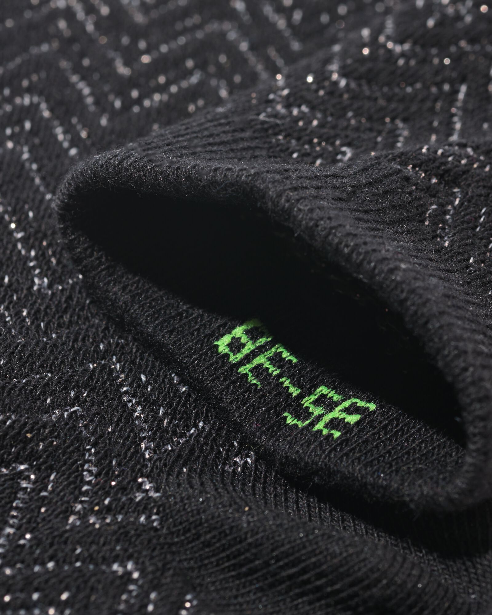 chaussettes zigzag paillet&eacute;es pour femmes noir - 4280665BLACK - HEMA