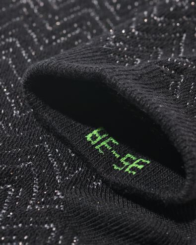 chaussettes zigzag paillet&eacute;es pour femmes noir - 4280665BLACK - HEMA