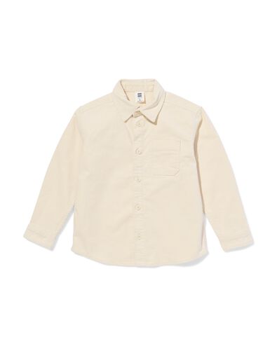 chemise enfant velours corduroy blanc cass&eacute; blanc cass&eacute; - 30706903OFFWHITE - HEMA