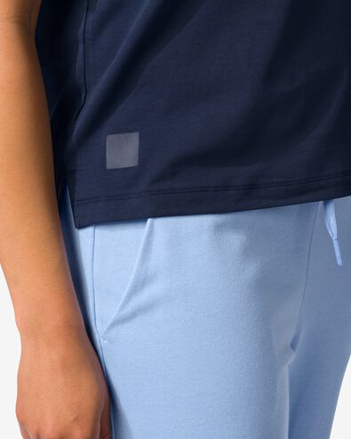 dames T-shirt boxy fit donkerblauw donkerblauw - 36000394DARKBLUE - HEMA