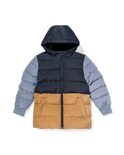 kinderjas kleurblok bleu fonc&eacute; - 30743905DARKBLUE - HEMA