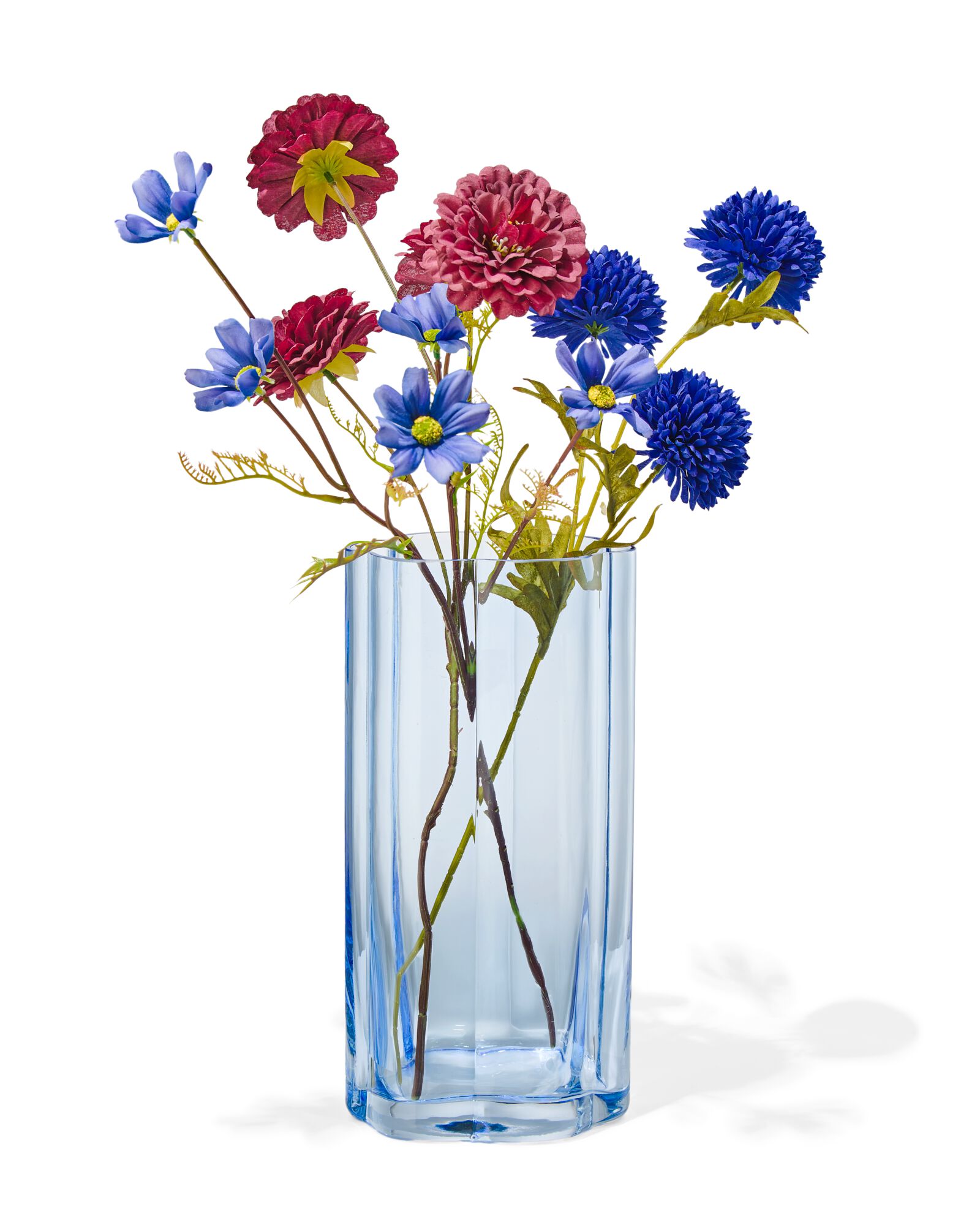 Vase ⌀ 15 x 30 cm Glas Blumenform - 25800084 - HEMA
