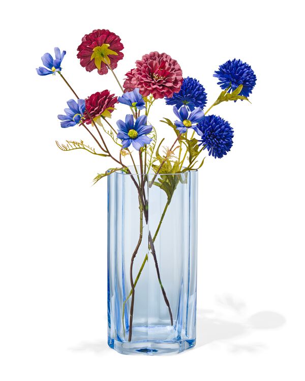 vase ⌀15x30cm verre en forme de fleur - 25800084 - HEMA