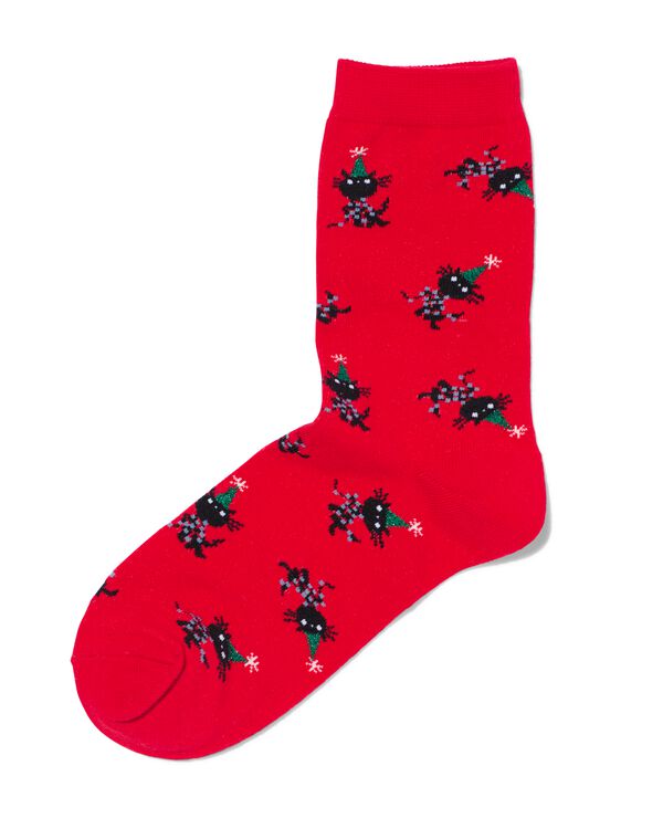 chaussettes femme Siepie avec coton rouge rouge - 4290500RED - HEMA