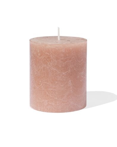 bougie rustique &Oslash;7x8cm brun marron 7 x 8 - 13504007 - HEMA