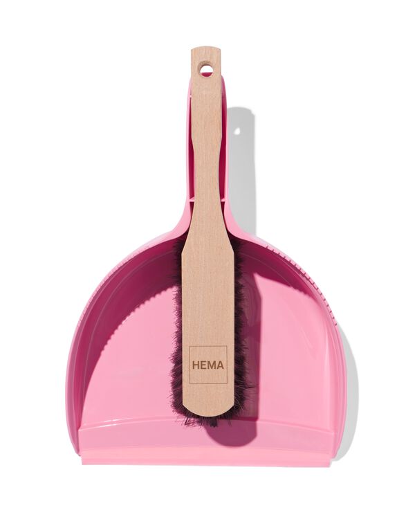 pelle et balayette en bois rose - 20520027 - HEMA