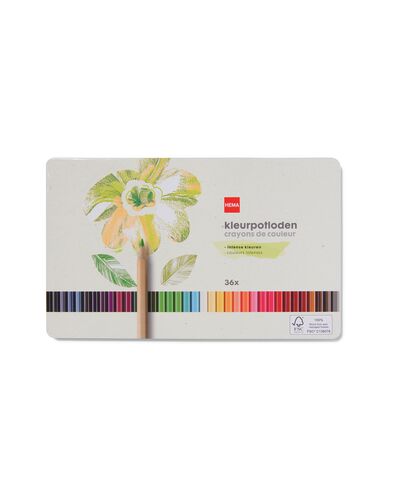 36 crayons de couleur aux couleurs intenses - 60720062 - HEMA