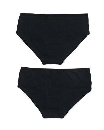 2 hipsters femme coton stretch noir XS - 19650932 - HEMA