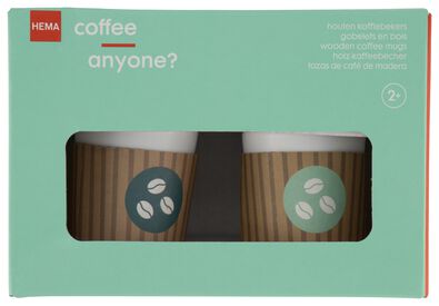 2 gobelets à café en bois - 15130120 - HEMA
