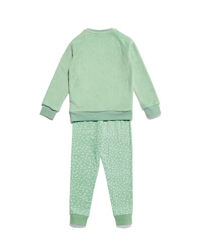 Kinder-Pyjama, Fleece/Baumwolle, Faultier hellgrün 122/128 - 23050065 - HEMA