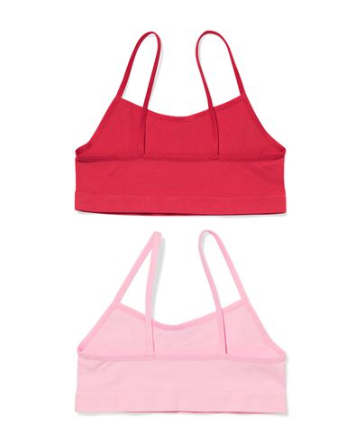 kindertop naadloos - 2 stuks roze roze - 19360370PINK - HEMA